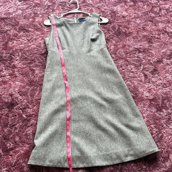 Vintage J Crew Wool Fully Lined Gray Sleeveless Sheath Column Dress size 2 - Picture 8 of 8